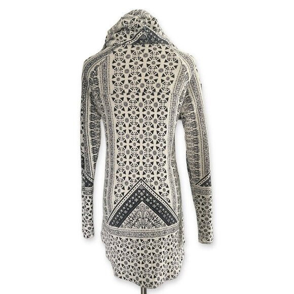 ANAMA Womens Zip Up Hoodie XS Multicolor Aztec Boho Hi Low Anthropologie Hippie - Picture 2 of 12